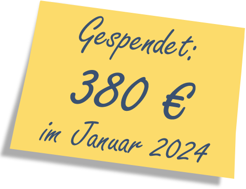 We donated: 380 EUR in January 2024.